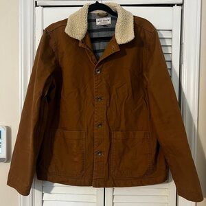 Gap Workforce Collection Sherpa Jacket Brown Button Front